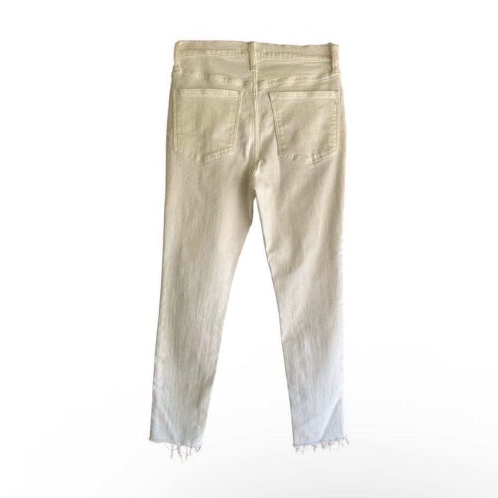 Madewell 9” Mid Rise Skinny Jeans White Button Fly Size 28 - Picture 3 of 8